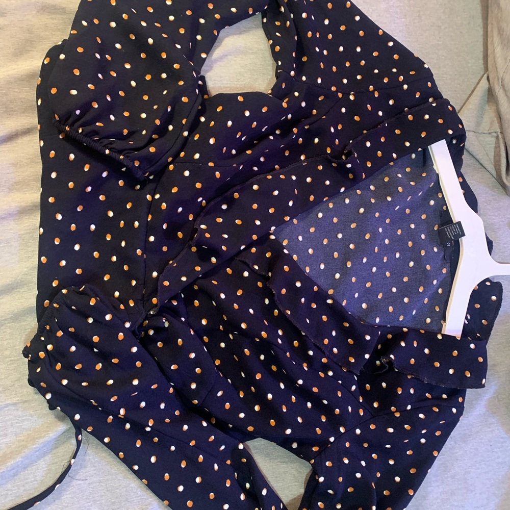 polka dot wrapped dress similar to realisation par